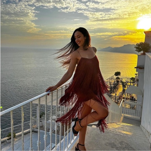 Zara Fringed Dress NWT - Picture 2 of 16